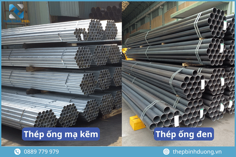 So sánh ưu, nhược điểm giữa thép ống đen và mạ kẽm