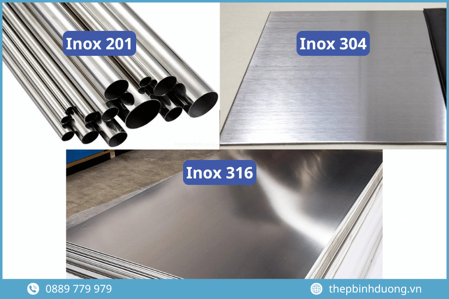 Sự khác nhau giữa inox 201, 304 và 316